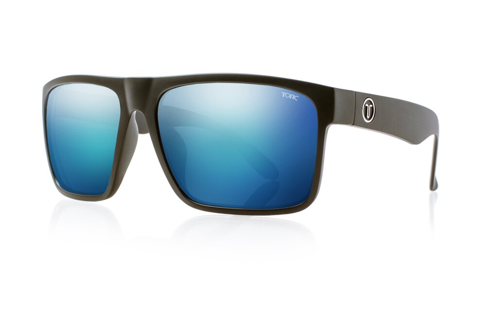 Tonic Outback Sunglasses - Matt Black - Blue Lens