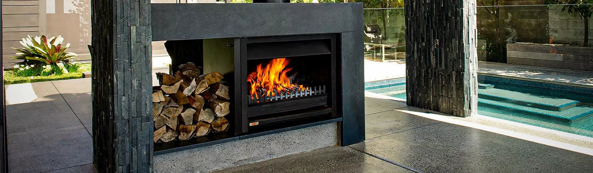 Jetmaster Outdoor Universal Insert Open Wood Fireplace