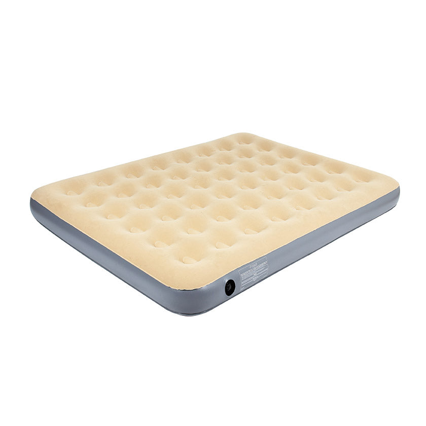 Oztrail Velour Air Mattress Single Height - Queen