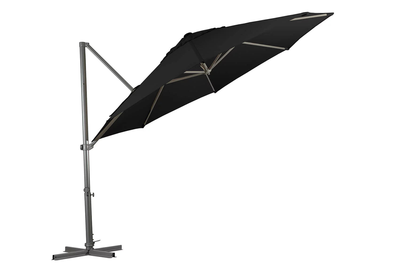 Pandanus Cantilever Umbrella Charcoal - 3.3m
