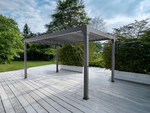 Pavillion Gazebo - Gunmetal - double finned