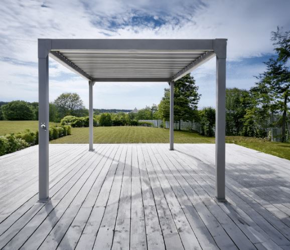 Pavillion Gazebo - White - double finned