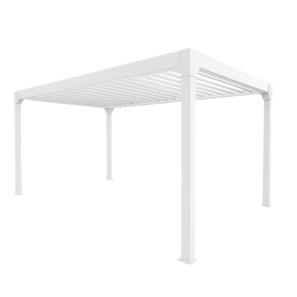Pavillion Gazebo - White - double finned