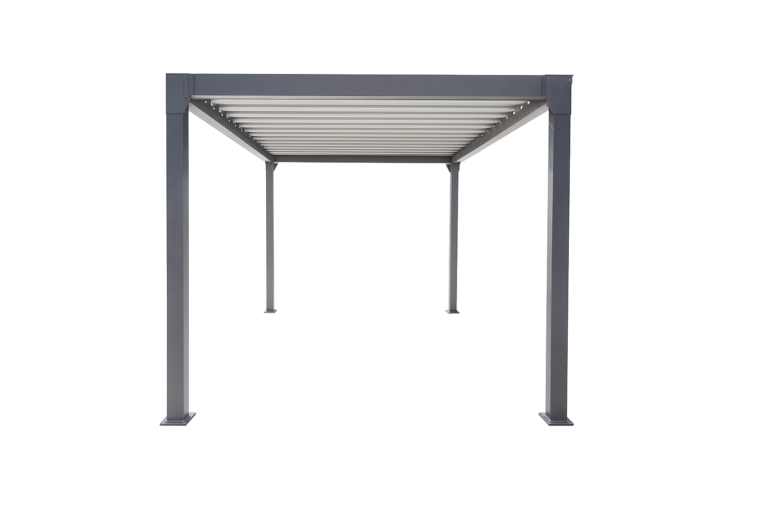 Pavillion Gazebo - Gunmetal - double finned