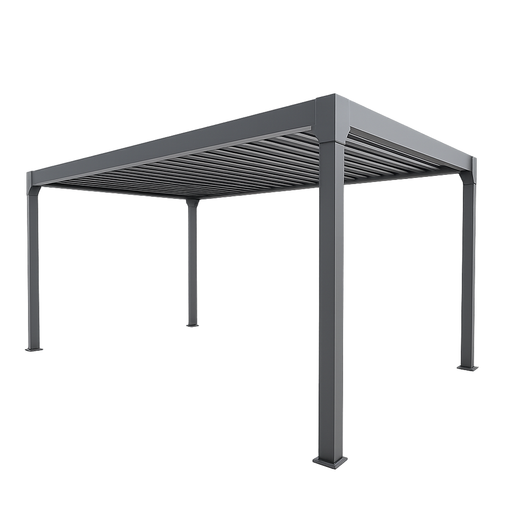 Pavillion Gazebo - Gunmetal - double finned