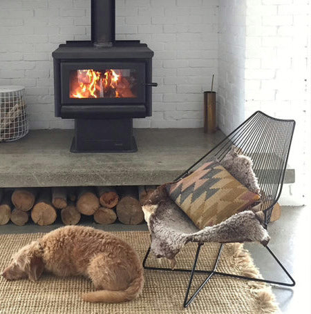 Piha Lounger/Stainless Steel- Black