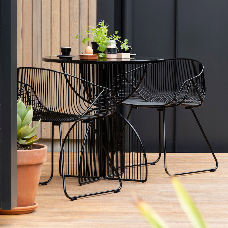 Portobello Chair/Stainless Steel - Black