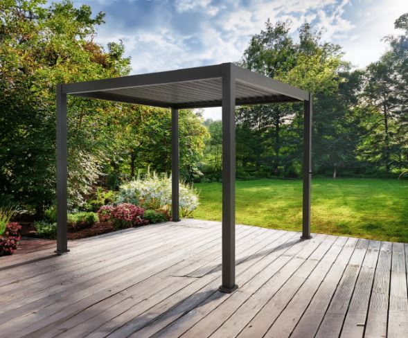 Retreat Gazebo - Gunmetal - single finned