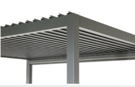 Retreat Gazebo - Gunmetal - single finned