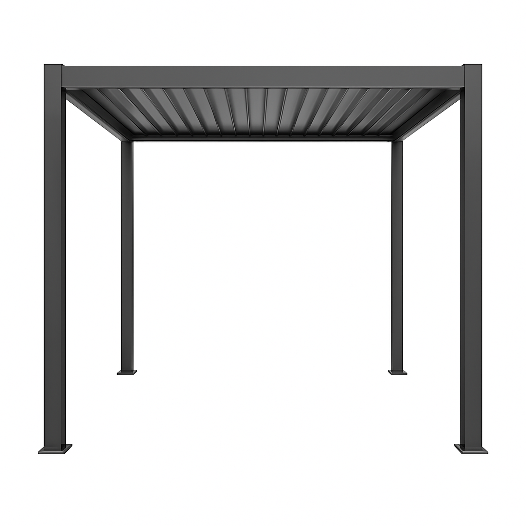 Retreat Gazebo - Gunmetal - single finned
