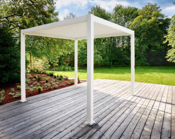 Retreat Gazebo - White - single finned