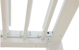 Retreat Gazebo - White - single finned