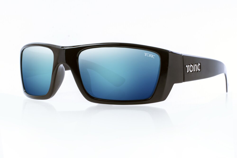 Tonic Rise Sunglasses - Matt Black - Mirror Blue Lens