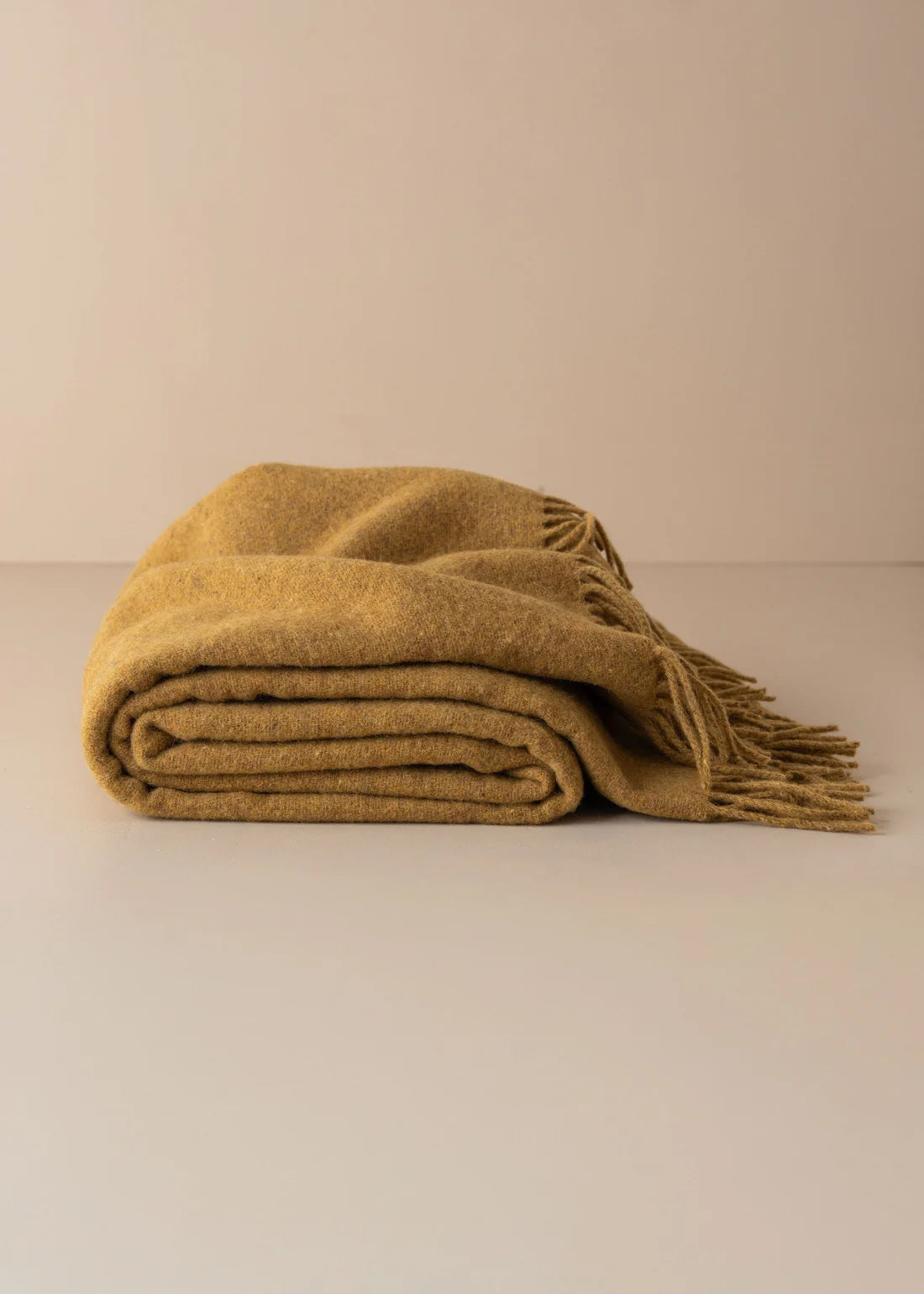 Saarde Merino Wool Throw Mustard