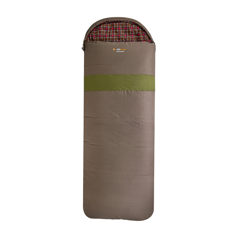 Oztrail Cotton Canvas Mega Hooded -12°C Sleeping Bag