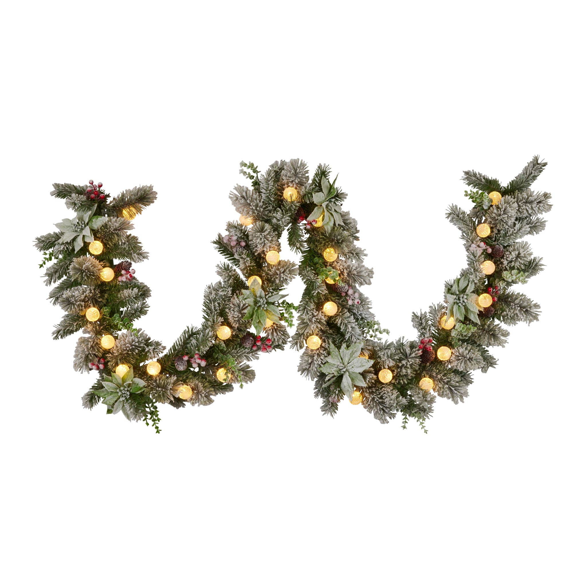 Garland w Lights Snowy Pine 274cm