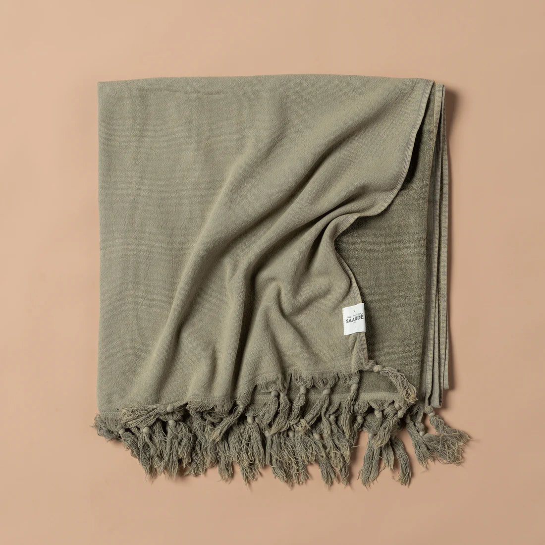 Saarde Vintage Wash Hand Towel Olive