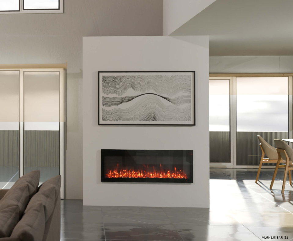 VisionLINE Linear S2 – Electric Wall Fireplace