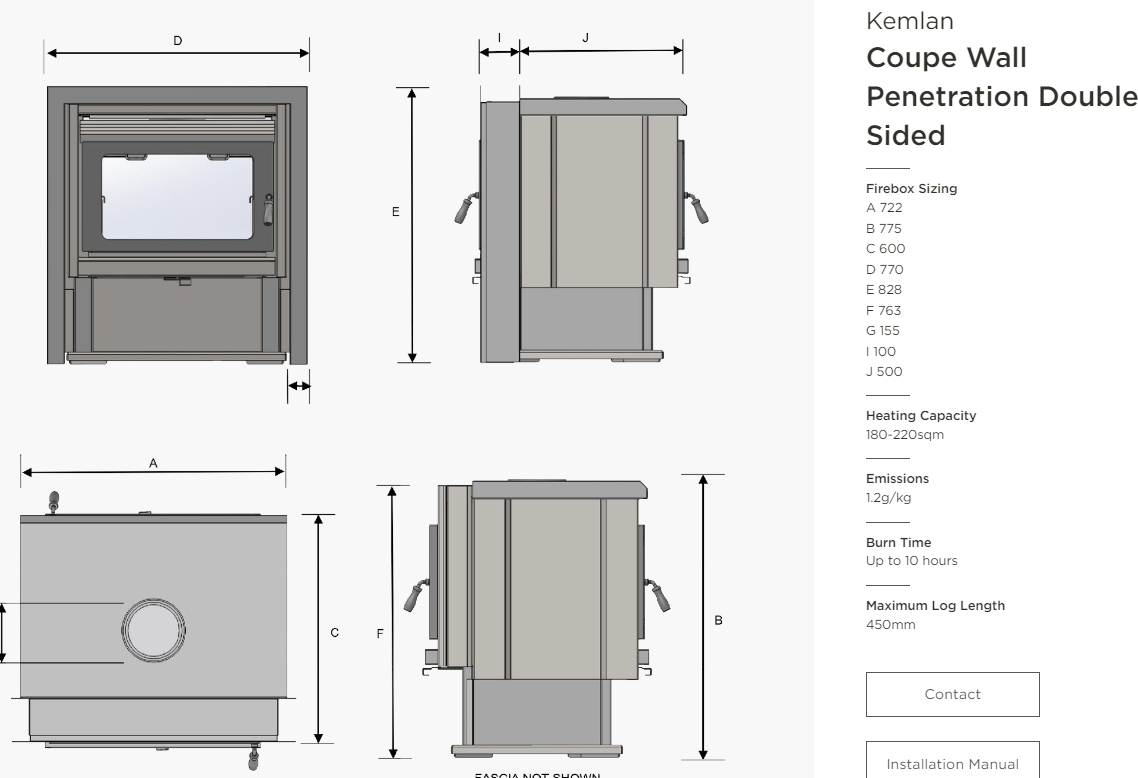 Kemlan Coupe Wall Penetration Double Sided