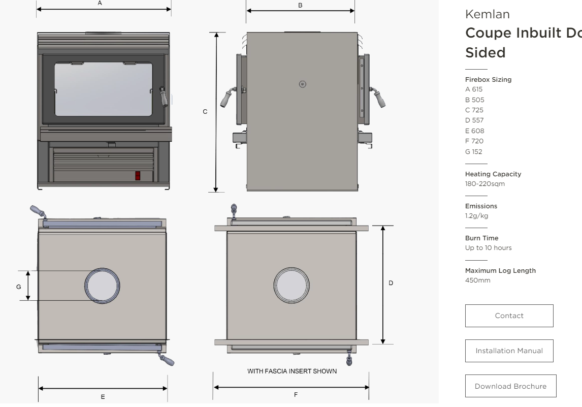 Kemlan Coupe Inbuilt Double Sided