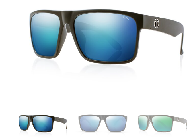 Tonic Outback Matt Black Blue Mirror Grey Base Sunglasses