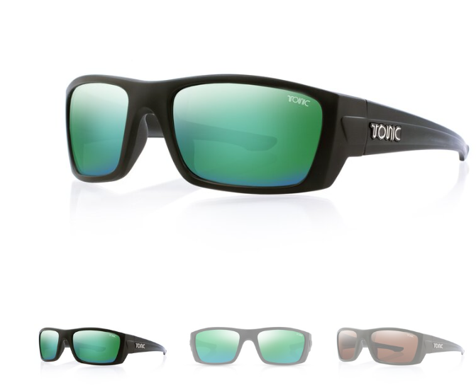 Tonic Youranium Matt Black Photochromic Green Mirror Copper Base Sunglasses