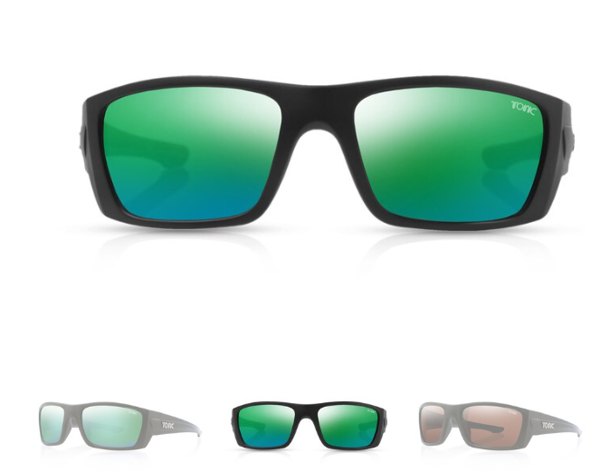 Tonic Youranium Matt Black Photochromic Green Mirror Copper Base Sunglasses