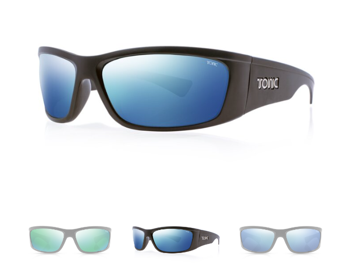 Tonic Shimmer Matt Black Photochromic Blue Mirror Copper Base Sunglasses