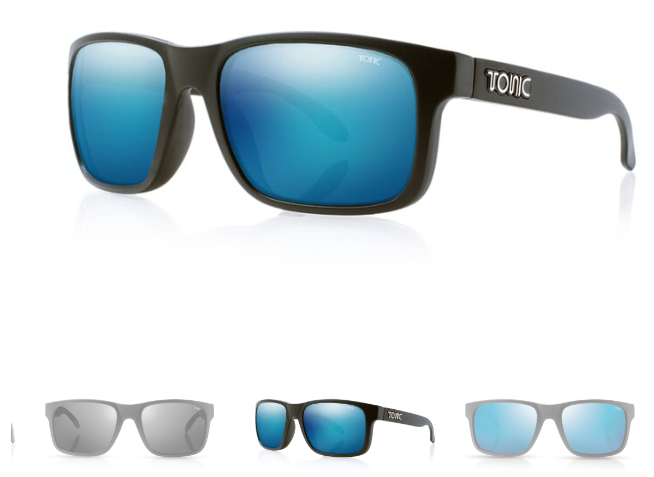 Tonic Mo Matt Black Photochromic Blue Mirror Sunglasses