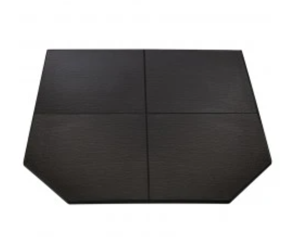 Maxiheat Hearth Matt Grey/Charcoal 1.2m x 1.2m Metal Edge