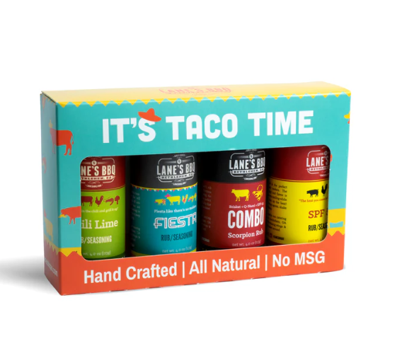 Lanes It's Taco Time 4 Rub Set