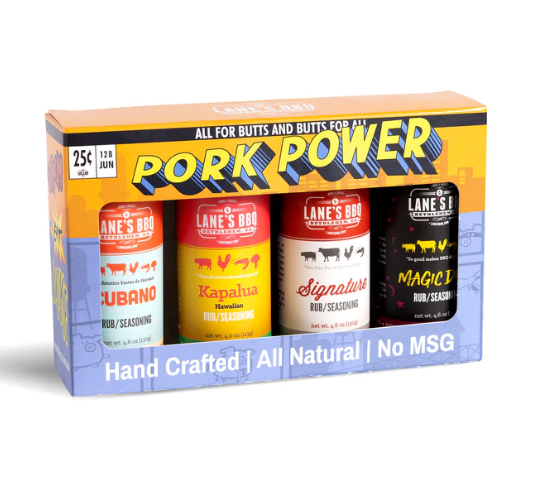 Lanes Pork Power 4 Rub Gift Set