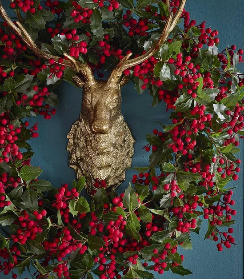 Holly Verdant Leaf Wreath 75cm