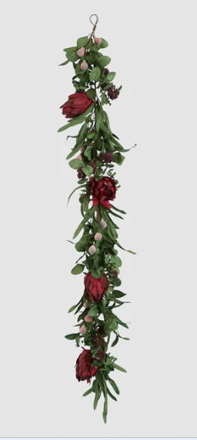 Mixed Native Protea Garland Red 190cm