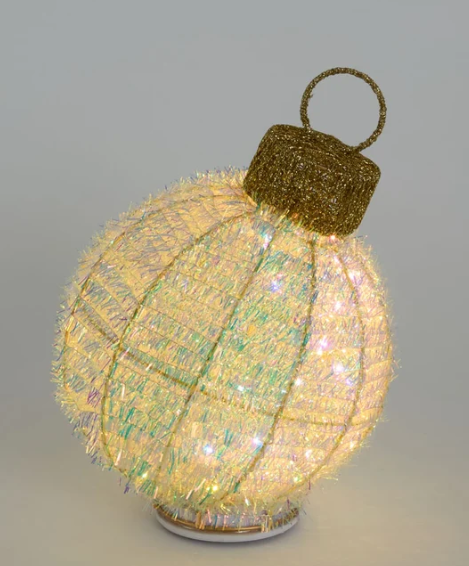 Vintage Tinsel Rotating Bauble Small