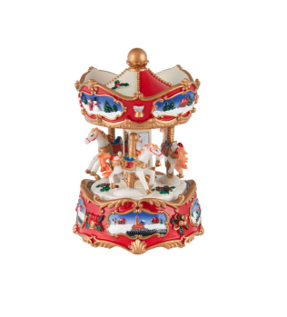 Resin musical Horse Carousel