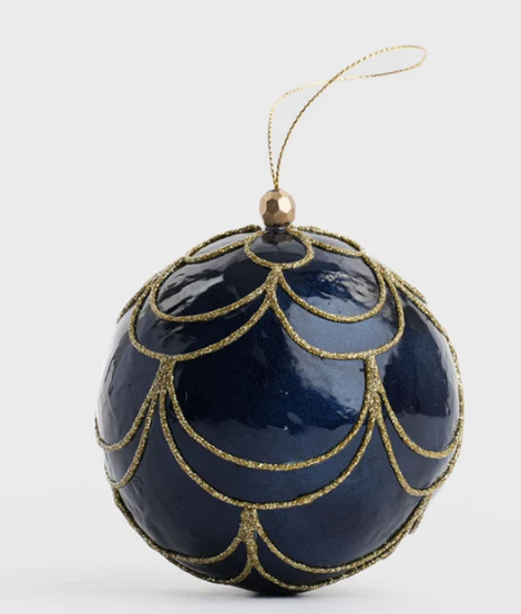 Navy Traditional Capiz Bauble