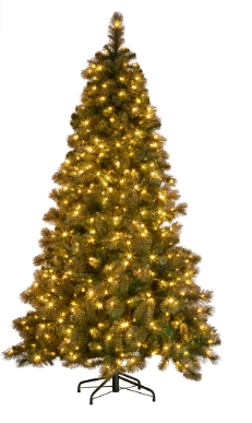 2ft Tree wLights GlitteryGold Pine
