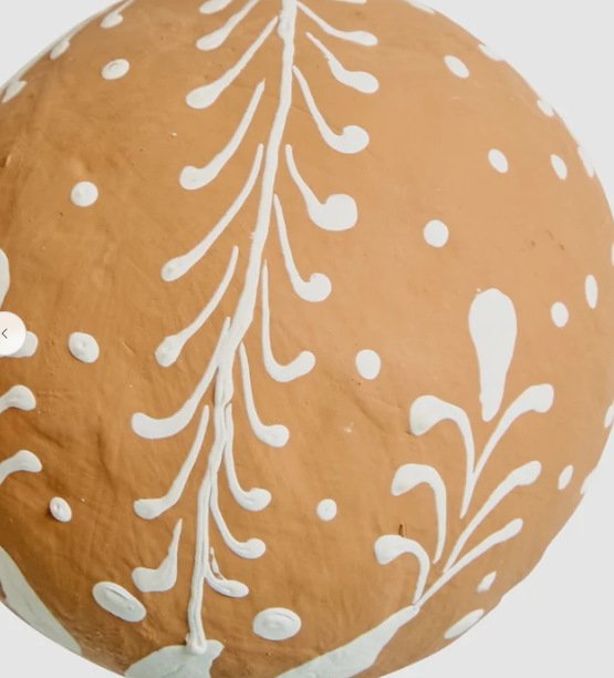 Mache Leafy Gingerbread Bauble