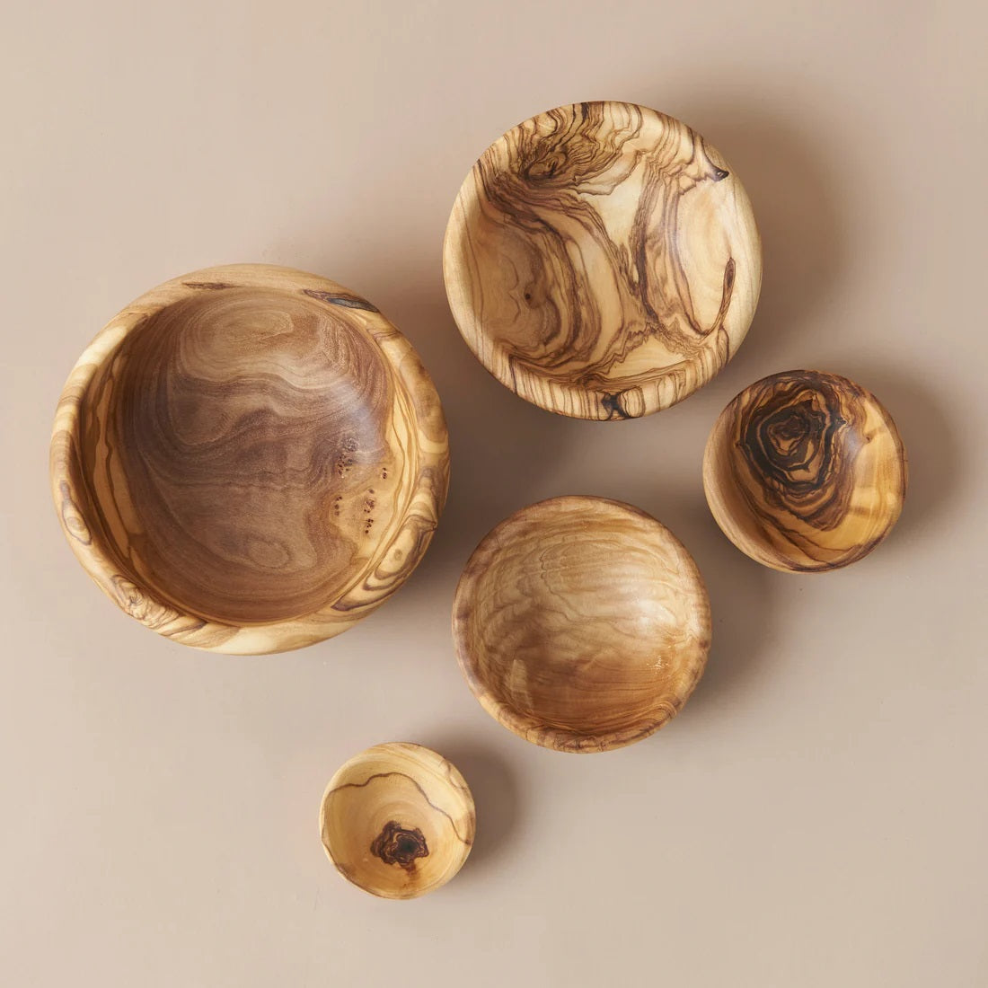 Saarde Olive Wood Nesting Bowls