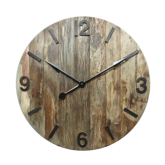 Innes Wooden Slatted Wall Clock
