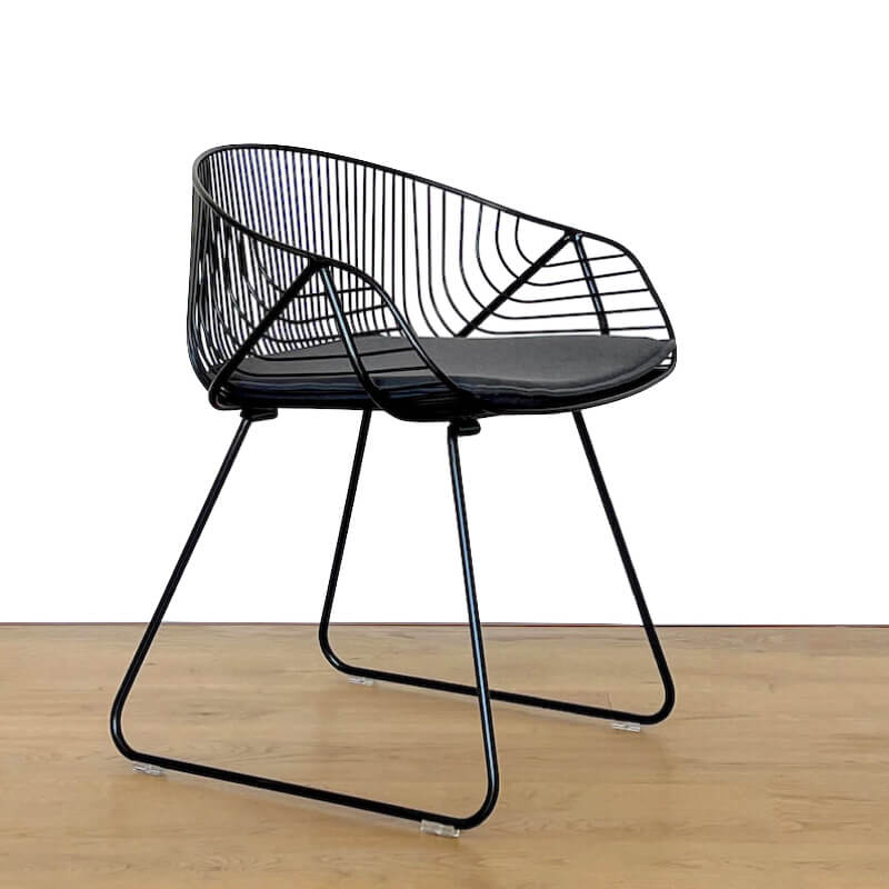 Portobello Chair/Stainless Steel - Black