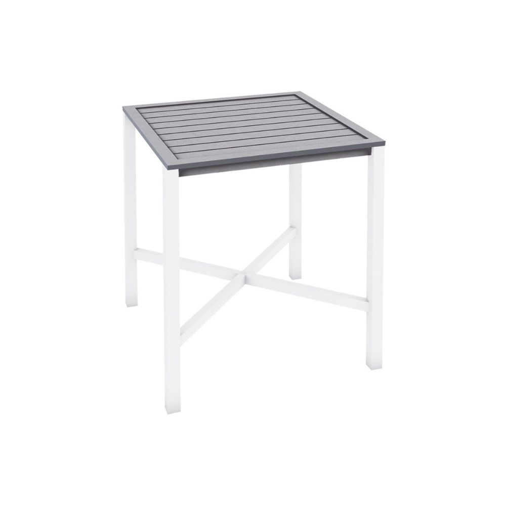 Bridgeport Square Bar Table - Boulder / White