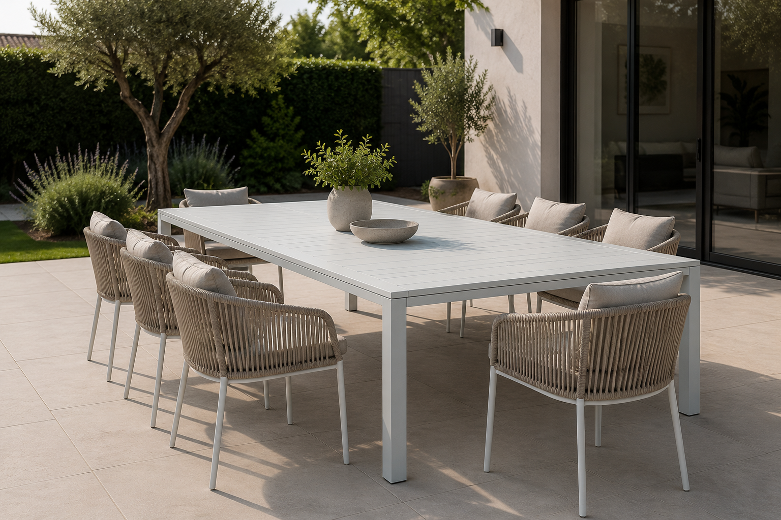River Floating Aluminium Dining Table
