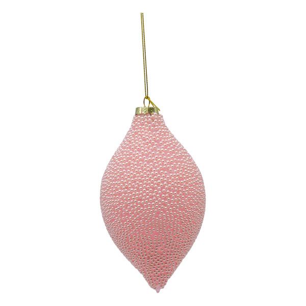Pink Beaded Long Drop