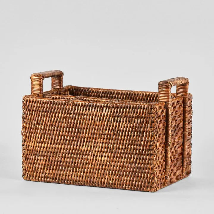 Rattan Cutlery Caddy - Brown