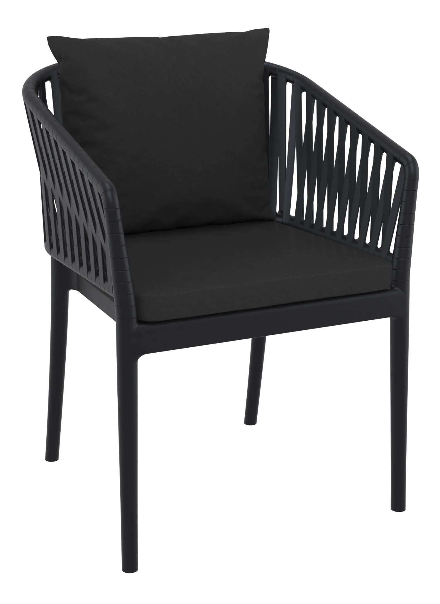 Portofino Chairs-Black w Black