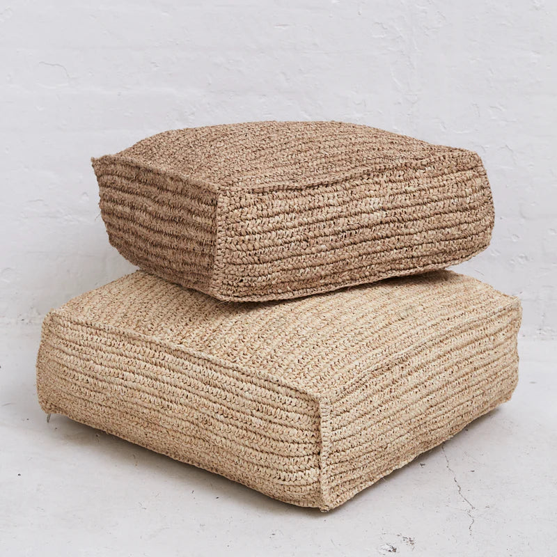 Square Seagrass Floor Cushion – Natural